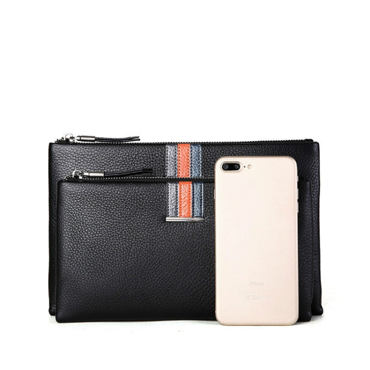 Men Leather Casual Clutch Leather Smart Anti-Theft & Anti-Lost Coin Purse, Large, Small