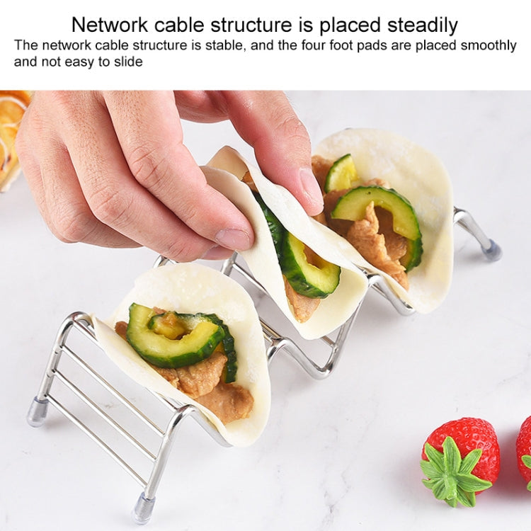Taco Rack Stainless Steel 304 Taco Rack Taco Pancake Stand, Single Head Double Cup