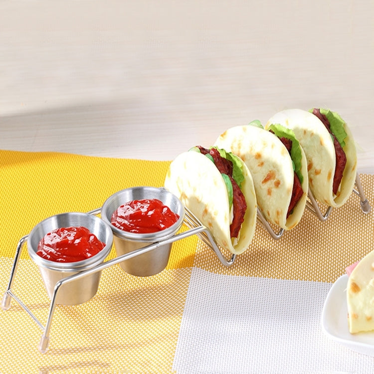 Taco Rack Stainless Steel 304 Taco Rack Taco Pancake Stand, Single Head Double Cup