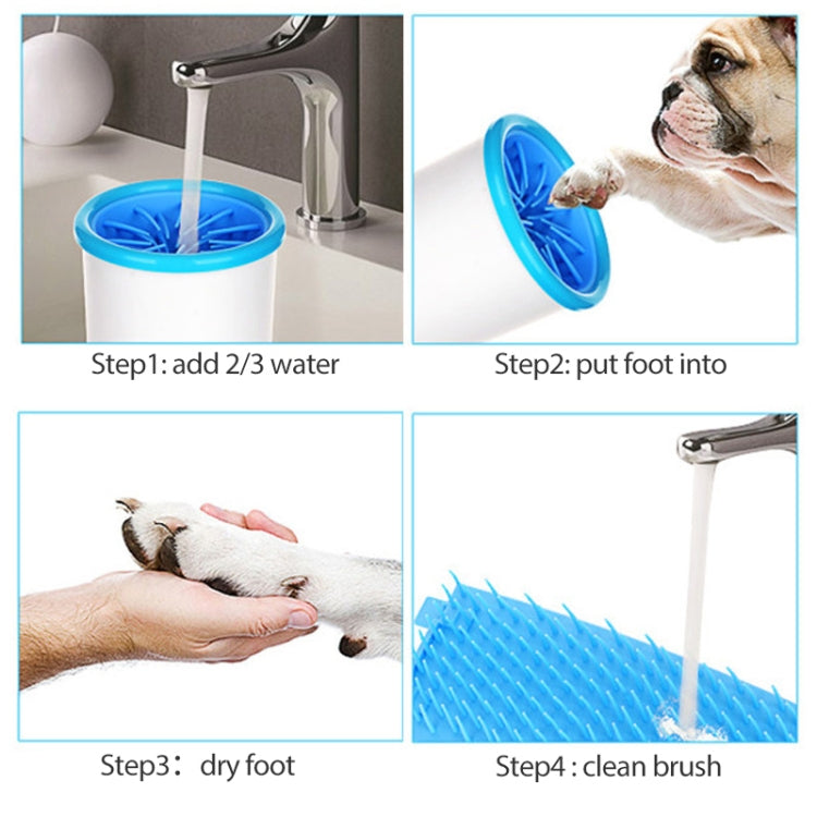 Pets Automatic Foot-Washing Cup Cats Dogs Extremities Cleaning Artifact, S 6-11cm, L 14-19cm, M 10-14cm
