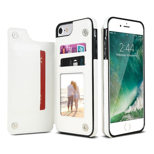 Retro PU Leather Case Multi Card Holders Phone Cases for iPhone 6 Plus & 6s Plus, iPhone 6 Plus, v