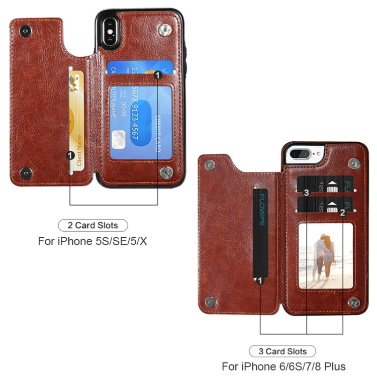Retro PU Leather Case Multi Card Holders Phone Cases for iPhone 6 Plus & 6s Plus, iPhone 6 Plus, v