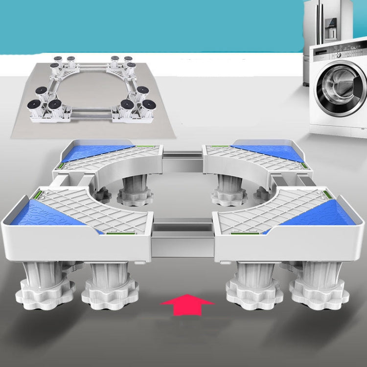 Adjustable Stainless Steel Refrigerator Bracket Washing Machine Base Bracket, Single Tube 4 Legs, Single Tube 4 Wheels, Double Tubes 4 Wheels + 4 Legs, Double Tubes 4 Wheels + 8 Legs, Double Tubes 8 Wheels + 4 Legs, Double Tube 12 Feet