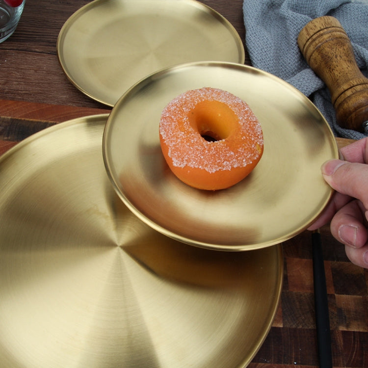 Stainless Steel Thickened Round Plate Cafe Tray Fruit Cake Plate Bone Plate Dish Shallow Plate, 14cm Brushed Matte Silver, 17cm Brushed Matte Silver, 20cm Brushed Matte Silver, 23cm Brushed Matte Silver, 26cm Brushed Matte Silver                       ...