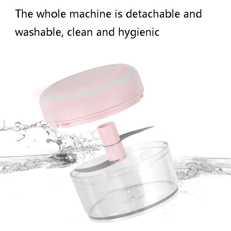 Electrical USB Rechargeable Garlic Mixing Masher Complementary Food Masher Stainless Steel Crushing Garlic Peeling Device Wireless Mini Garlic Cutter, White, Green