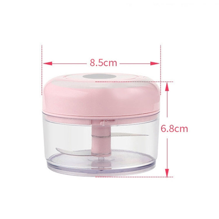 Electrical USB Rechargeable Garlic Mixing Masher Complementary Food Masher Stainless Steel Crushing Garlic Peeling Device Wireless Mini Garlic Cutter, White, Green
