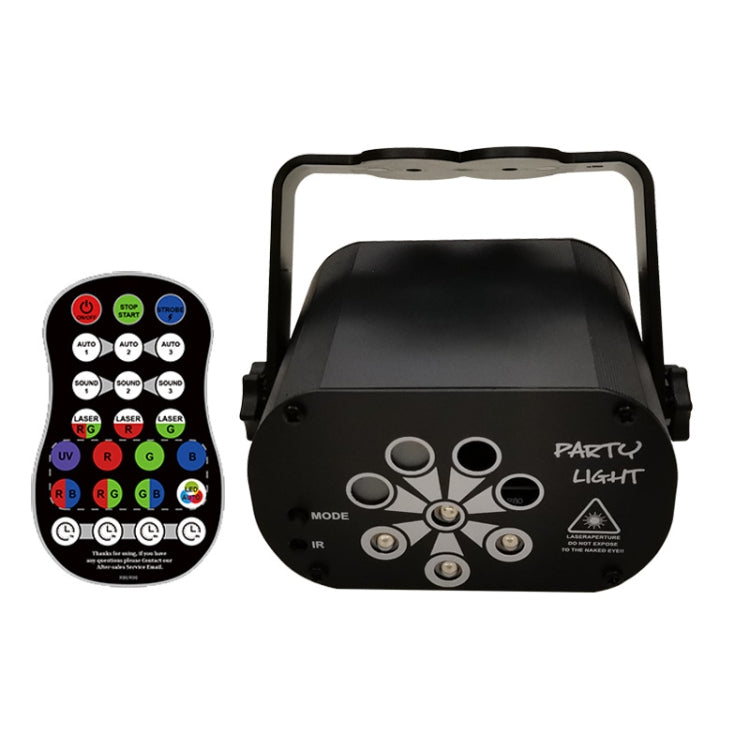 R90 8W UV Mini Laser Light Sound Control Induction Stage Atmosphere Light Bar KTV Laser Light, USB Plug-in, Built-in Battery Charging