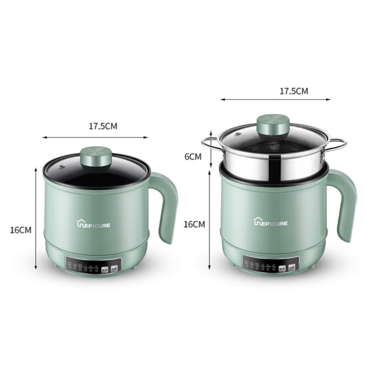 Multi-Function Electric-Cooker Mini Dormitory Student Cooking Rice Stir Frying Non-Stick Pot, 110V US Plug, White Manual Single Pot, White Manual Style with Steaming Grid, White Smart Single Pot, White Smart With Steaming Grid, Green Manual Single Pot ...