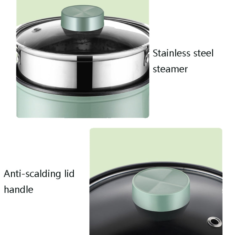 Multi-Function Electric-Cooker Mini Dormitory Student Cooking Rice Stir Frying Non-Stick Pot, 110V US Plug, White Manual Single Pot, White Manual Style with Steaming Grid, White Smart Single Pot, White Smart With Steaming Grid, Green Manual Single Pot ...