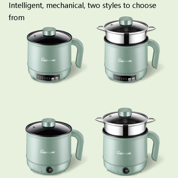 Multi-Function Electric-Cooker Mini Dormitory Student Cooking Rice Stir Frying Non-Stick Pot, 110V US Plug, White Manual Single Pot, White Manual Style with Steaming Grid, White Smart Single Pot, White Smart With Steaming Grid, Green Manual Single Pot ...