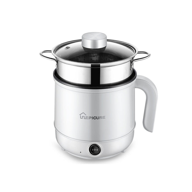 Multi-Function Electric-Cooker Mini Dormitory Student Cooking Rice Stir Frying Non-Stick Pot, 110V US Plug, White Manual Single Pot, White Manual Style with Steaming Grid, White Smart Single Pot, White Smart With Steaming Grid, Green Manual Single Pot ...