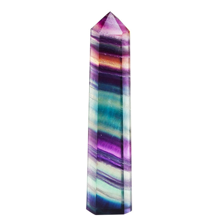 Natural Rough Stone Hexagonal Crystal Column Colorful Fluorite Column Ornaments, 3.5-4 cm, 4.1-4.9 cm, 5-6 cm, 6.1-6.4 cm, 6.5-7 cm, 7.1-7.4 cm, 7.5-8 cm, 8.1-9 cm, 9.1-10 cm, 10.1-11 cm, 11.1-12 cm, 13.1-14 cm, 14.1-15 cm, 3 cm or So