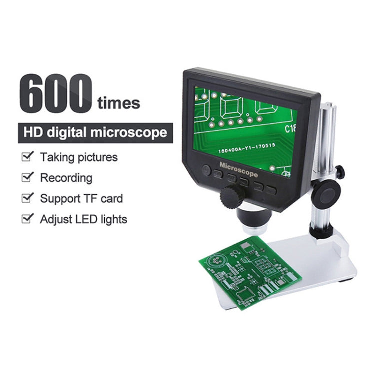 G600A HD Mobile Phone Repair Microscope 4.3 Inch Screen Digital Microscope Electron Microscope, EU Plug, US Plug