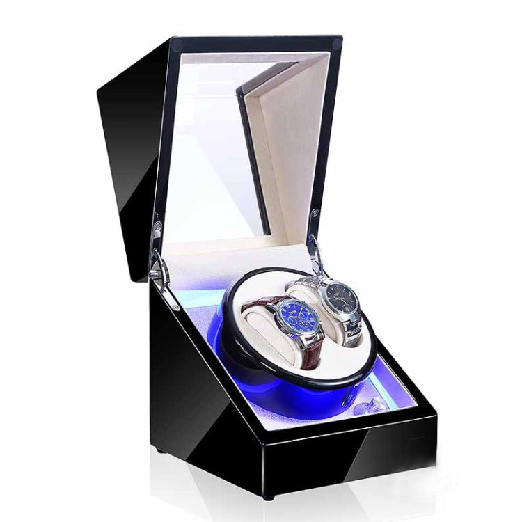 Watch Shaker Automatic Mechanical Watch Rotating Motor Winding Box, US / EU / UK Plug, Pure Carbon Fiber Pattern, Black & White, All Black, Ebony White, Ebony, Ebony Camel Flannel, Black Camel Flannel, Black Carbon Fiber Texture, Ebony Red