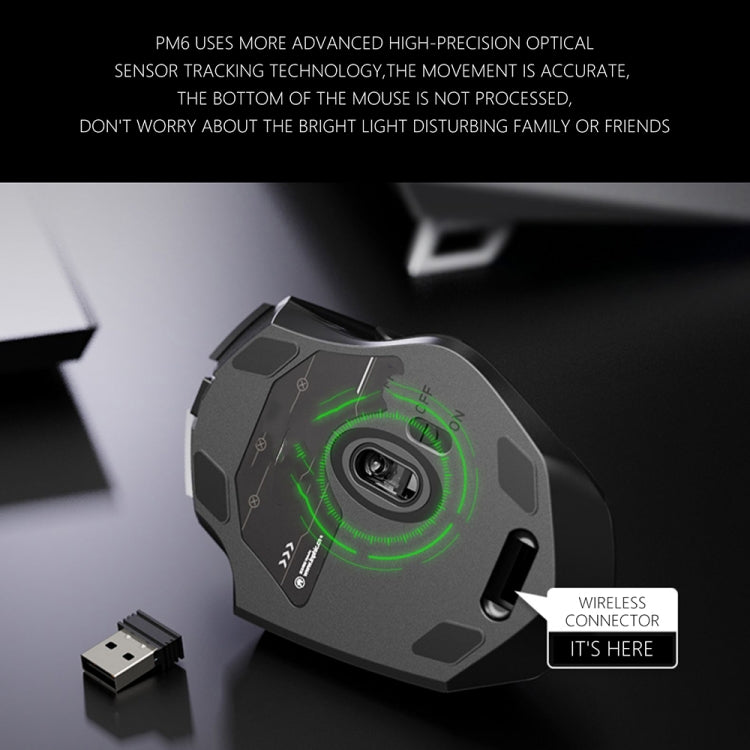 Inphic A1 6 Keys 1000/1200/1600 DPI Home Gaming Wireless Mechanical Mouse, Colour: Gray Wireless+Bluetooth 4.0+Bluetooth 5.0, Black Wireless Charging Silent Version, Gray Wireless Charging Silent Version, Gray Wireless+Bluetooth 4.0+Bluetooth 5.0      ...