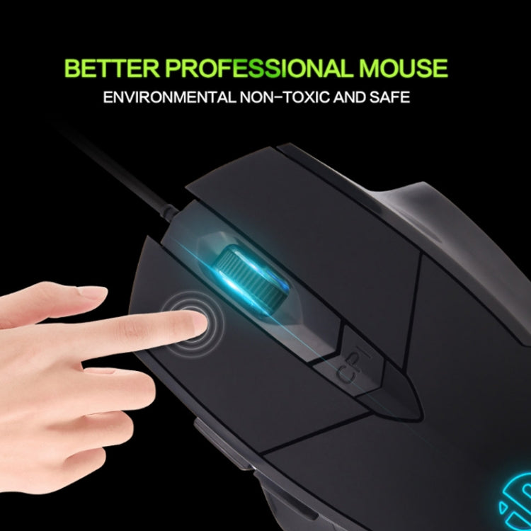 Inphic PW1 Game Mute Macro Definition Illuminated Wired Mouse, Cable Length: 1.5m, Mute Titanium Gray Game Version, Mute Black Business Version, Mute Black Game Version