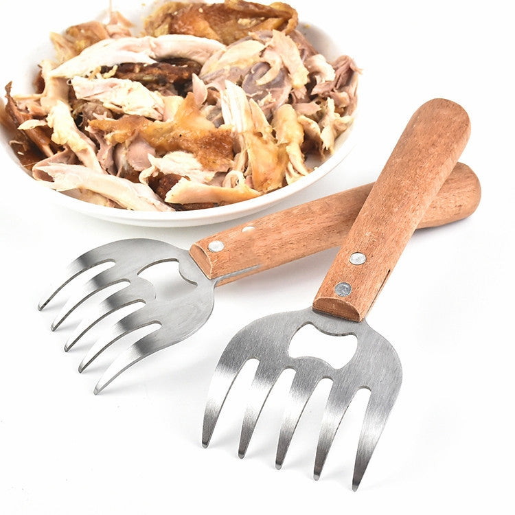 2 PCS  Bear Claw Meat Divider Barbecue Tool Multifunctional Meat Shredder, Primary Colors, Red