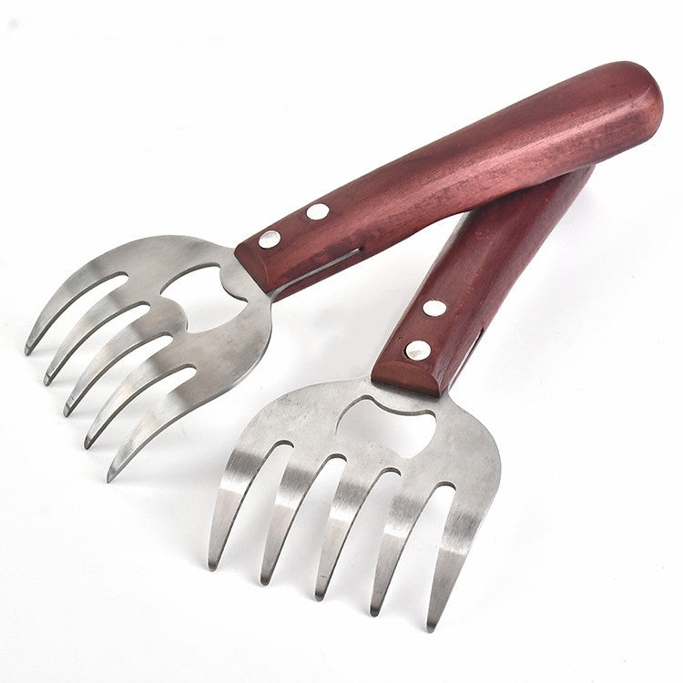 2 PCS  Bear Claw Meat Divider Barbecue Tool Multifunctional Meat Shredder, Primary Colors, Red