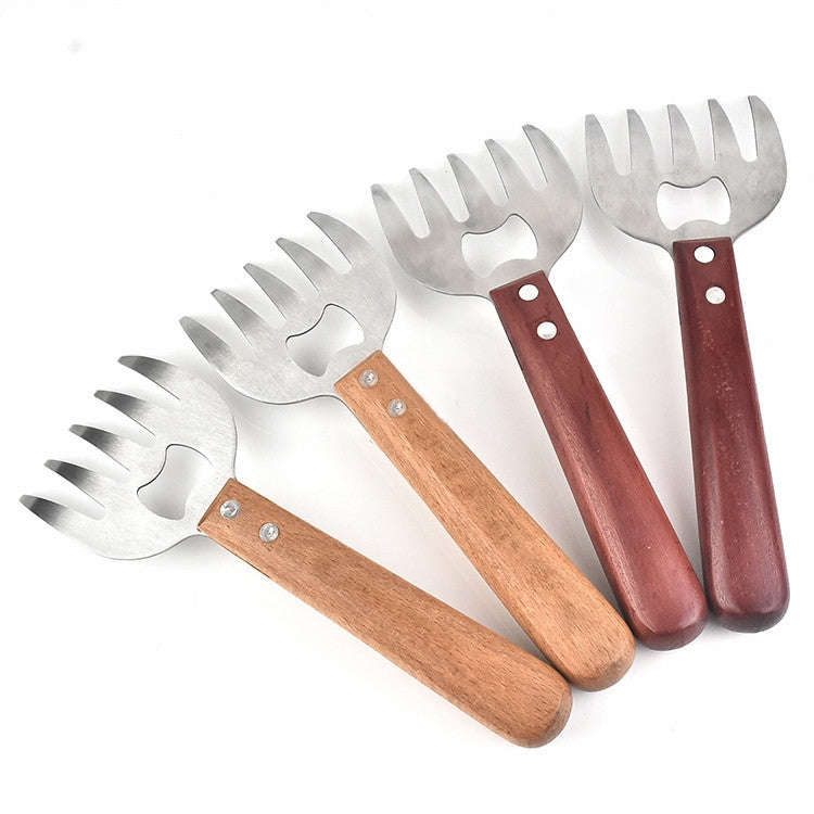 2 PCS  Bear Claw Meat Divider Barbecue Tool Multifunctional Meat Shredder, Primary Colors, Red