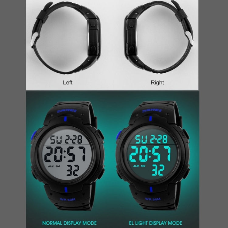 SKMEI 1068 Men Waterproof Outdoor Sports Digital Watch Student Fashion Watch, Red, Green, Blue, Black, Titanium, Golden, ArmyGreen