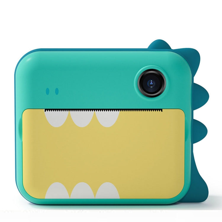 P1 No Card Children Instant Camera 1200W Front And Rear Dual-Lens Mini Print Photographic Digital Camera Toy(Green Dinosaur), Pink Cat No Card, Green Dinosaur No Card, Green Dinosaur 16GB, Pink Cat 16GB, Green Dinosaur 32GB, Pink Cat 32GB