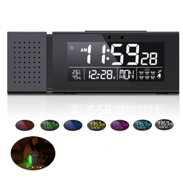 TS-P30 Multifunctional Night Light Alarm Digital Clock with FM Radio & Temperature / Humidity Display & IR Sensor Function, White, Green, Blue, Black, Pink