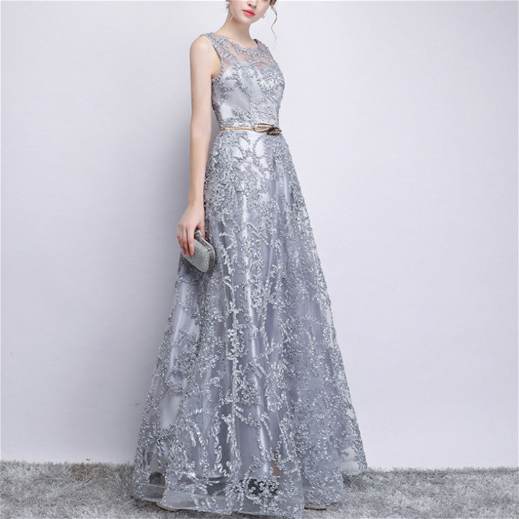 Banquet Lace Sleeveless  Long Party Formal Gown, XS, S, M, L, XL, XXL, XXXL