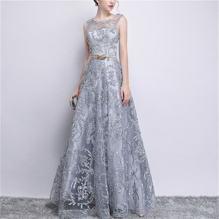 Banquet Lace Sleeveless  Long Party Formal Gown, XS, S, M, L, XL, XXL, XXXL