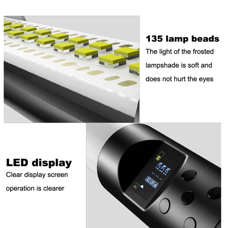 RGB Colorful Photography Light Stick 3000K-6500K Adjustable Temperature Light Stick, RGB Light Stick