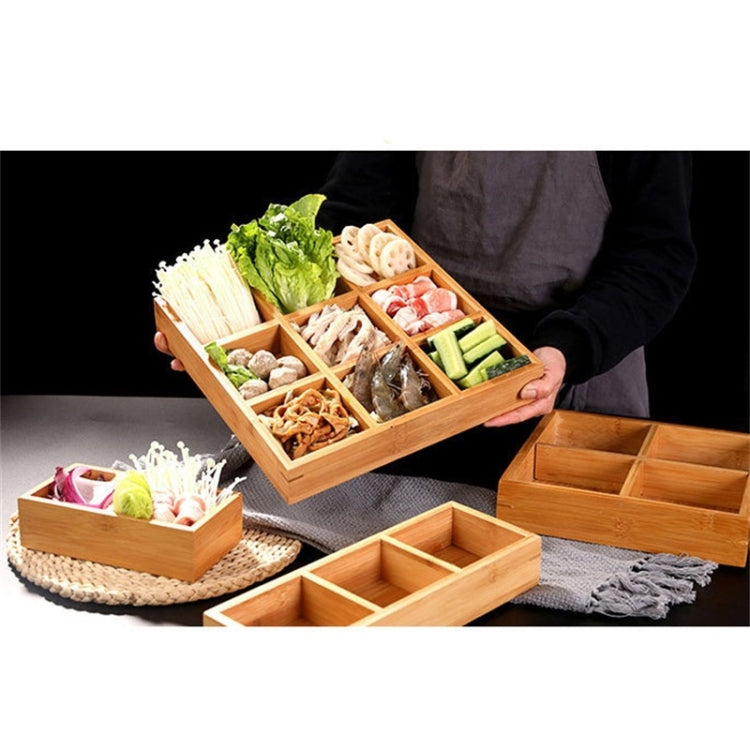 Hot Pot Bamboo Plate Compartmental Platter Vegetable Wood Tray Set, Large Nine Grid Plate, Six Grid Plate, Large Four Grid Bamboo Plate, Medium Four Grid Bamboo Plate, Small Four Grid Bamboo Plate, Three Grid Bamboo Plate, Two Grid Plate               ...