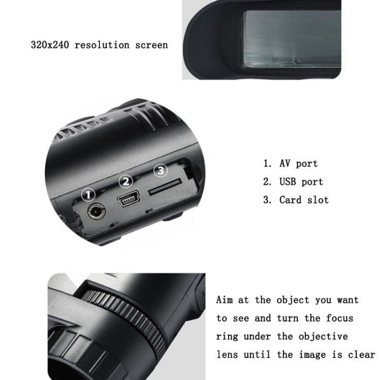 High-Definition Digital Night Vision Camera With Screen Photo/Video/Patrol/Infrared/Night Vision/Binoculars, NV200C