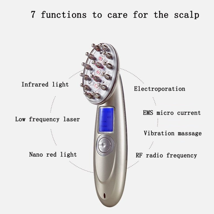 RF Hair Growth Comb Scalp Oil Control & Anti-Hair Loss Massager, English Manual