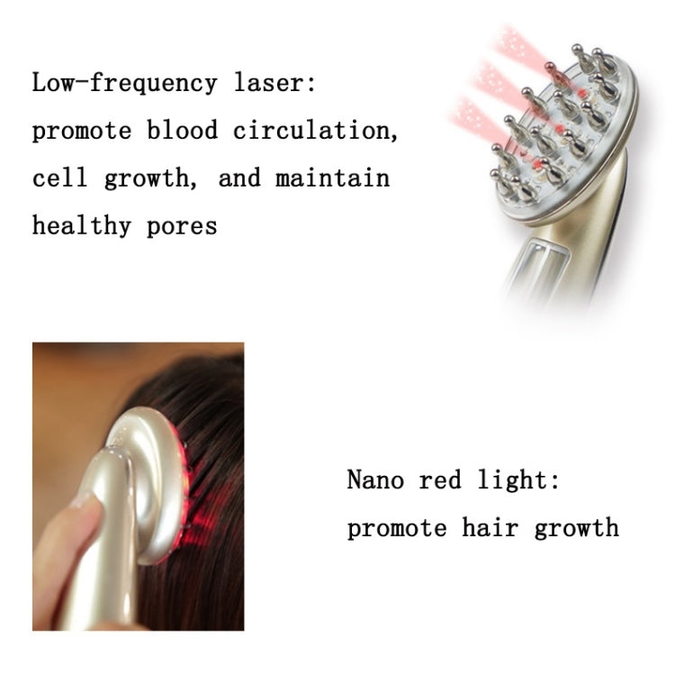 RF Hair Growth Comb Scalp Oil Control & Anti-Hair Loss Massager, English Manual