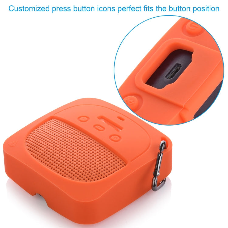 Anti-Drop Silicone Audio Storage Protective Cover For Bose Soundlink Micro, Silicone case  Orange, Silicone case  Dark Gray