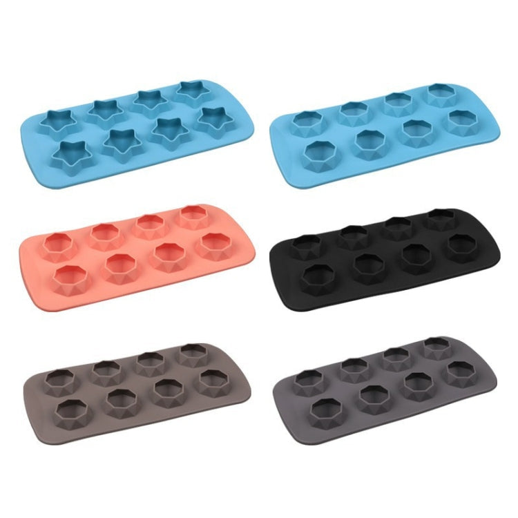 2 PCS Creative Silicone Ice Tray Mold 8 Continuous Mould Home-Made DIY Ice Tray Box, Style:, Brick  (Blue), Brick (Candy Color), Brick  (Jelly), Heart-shaped(Candy Effect), Heart-shaped(Jelly Effect), Five-star (Candy Effect)                           ...