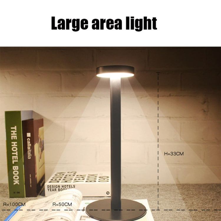 BC965 Student Eye Protection USB Waterproof LED Table Lamp Bedside Bar Table Lamp, Black, White Storage, Ink Marble Pattern