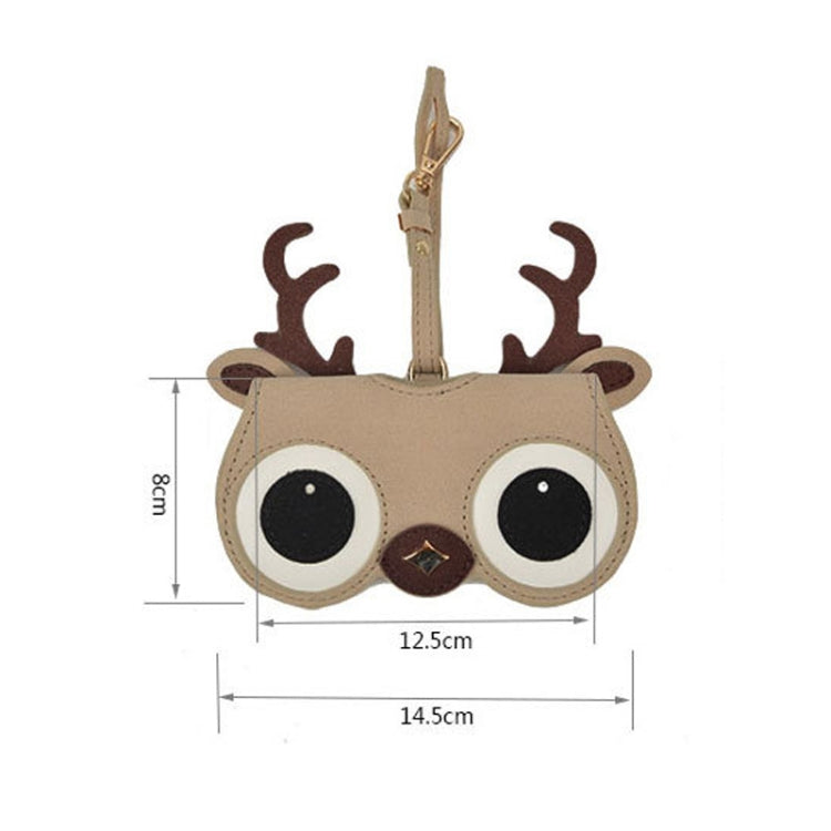 Cute And Funny PU Sunglasses Case Portable Glasses Case With Hanging Buckle, Flowers (Lake Blue Color Matching), Mengbao (Gray Stitching), Cat Girl (Red Frame), Red Love, Big Eyes (Gray), British Style (Stripe Contrast), Red Love Cat Girl, Bat (Black) ...