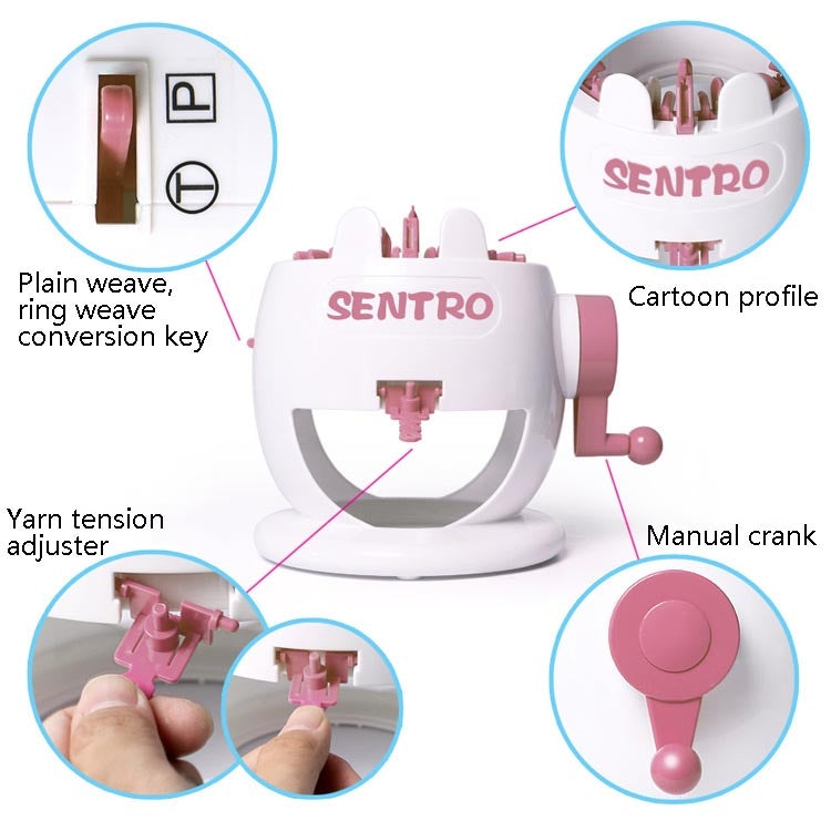 Hand Knitting Machine Children Play House Toy DIY Knitting Wool Machine, 841-1