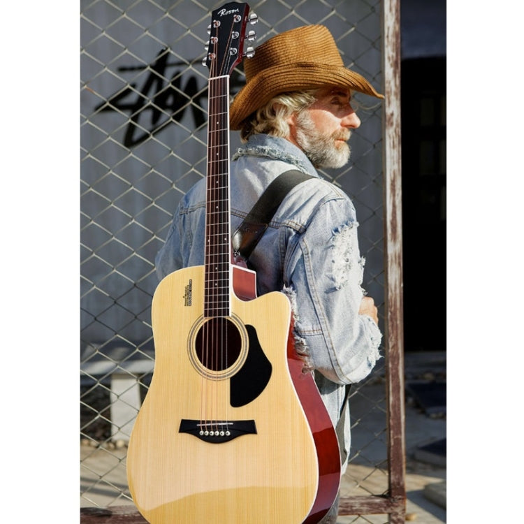 Folk Acoustic Guitar Beginner Training And Teaching Stringed Instruments, 41 Inch (Black), 41 Inch (Sunset Yellow)