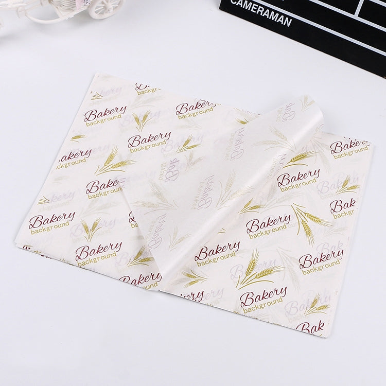 100 Sheets / Pack Cake Greaseproof Paper Baking Packaging Plate Paper Hamburger Paper, Colour: Classical Newspaper, Classical Newspaper, Color Pastry, Orange Tower, White English, Coffee English, Wheat English, Pure White, Thick Kraft Paper, Gray Tower