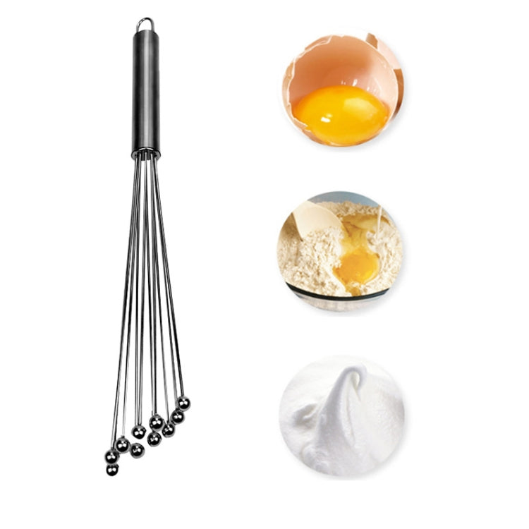 Manual Whisk Stainless Steel Glass Bead Egg Whisk Kitchen Household Hand-Held Baking Tools Type A 12 Inch, Type A 12 Inch, Type A 10 Inch, Type B 12 Inch, Type B 10 Inch, Type C 12 inch, Type C  10 Inch