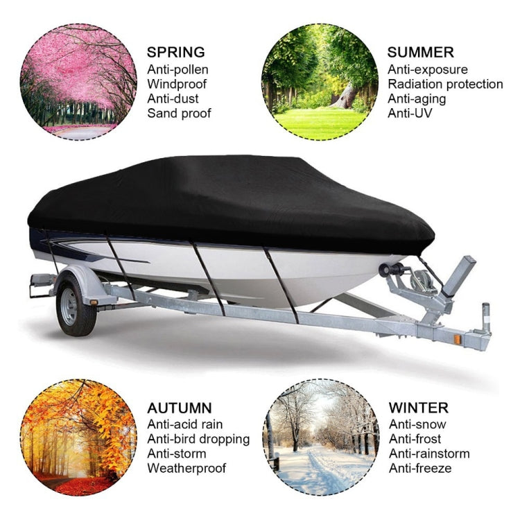 210D Waterproof Boat Cover Speedboat Towed Fishing V-Shaped Boat Cover Rain And Sun Protection Cover, 17-19FT 600x310cm
