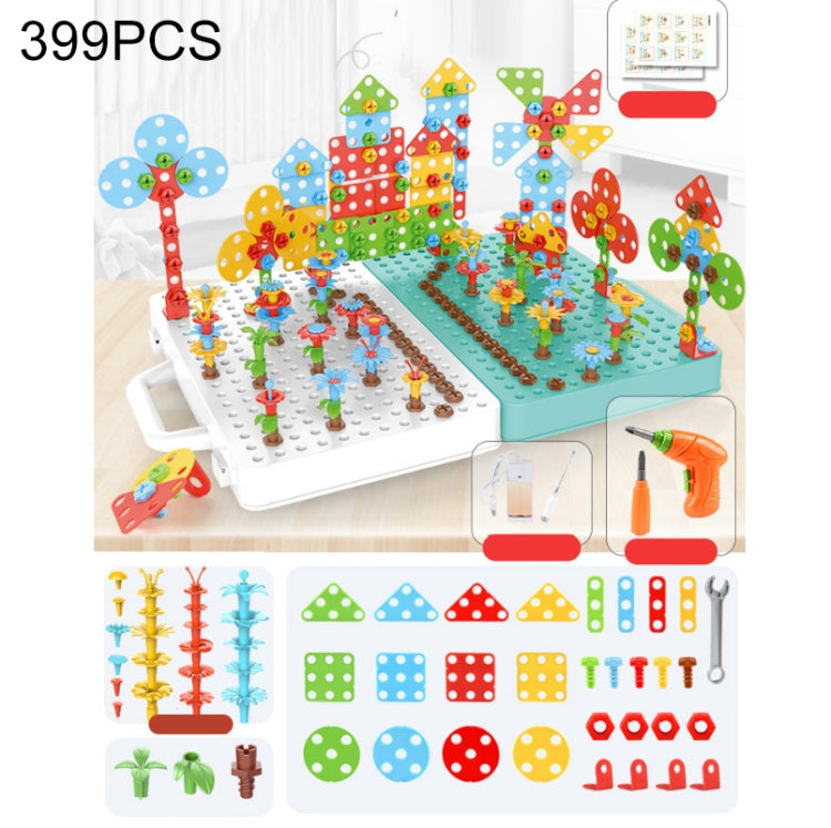 Children Screw-Tightening Electric Drill Toy Manual Assembly Toolbox, Style:, 2D Plane + Electric Drill (189 PCS), 3D + Electric Drill (276 PCS), 3D + Electric Drill (316 PCS), 3D + Electric Drill (466 PCS), 2D + Electric Drill + Charger (189 PCS)     ...