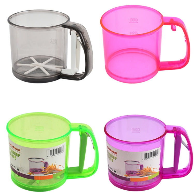 Convenient Hand-Held Flour Sieve Icing Sugar Sieve Baking Tool, Translucent Brown