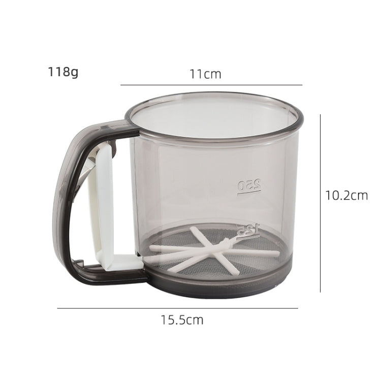 Convenient Hand-Held Flour Sieve Icing Sugar Sieve Baking Tool, Translucent Brown