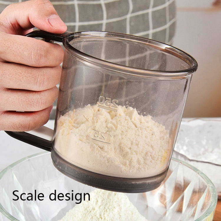 Convenient Hand-Held Flour Sieve Icing Sugar Sieve Baking Tool, Translucent Brown