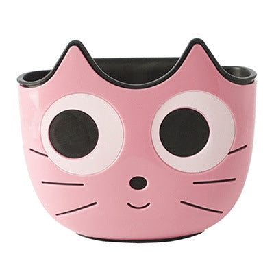 Kitchen Cartoon Multifunctional Sink Drain Hanging Bag Adjustable Buckle Bathroom Storage Basket, Pink, Blue, Green
