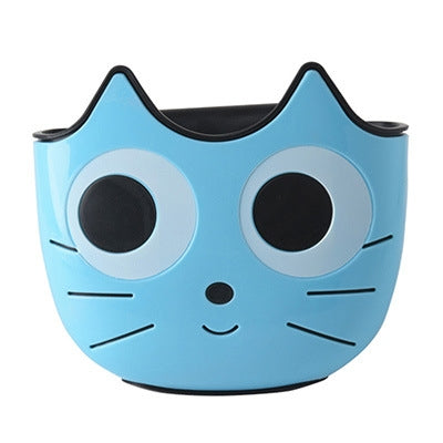 Kitchen Cartoon Multifunctional Sink Drain Hanging Bag Adjustable Buckle Bathroom Storage Basket, Pink, Blue, Green