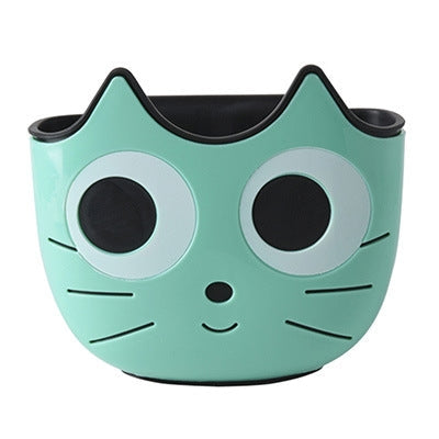 Kitchen Cartoon Multifunctional Sink Drain Hanging Bag Adjustable Buckle Bathroom Storage Basket, Pink, Blue, Green