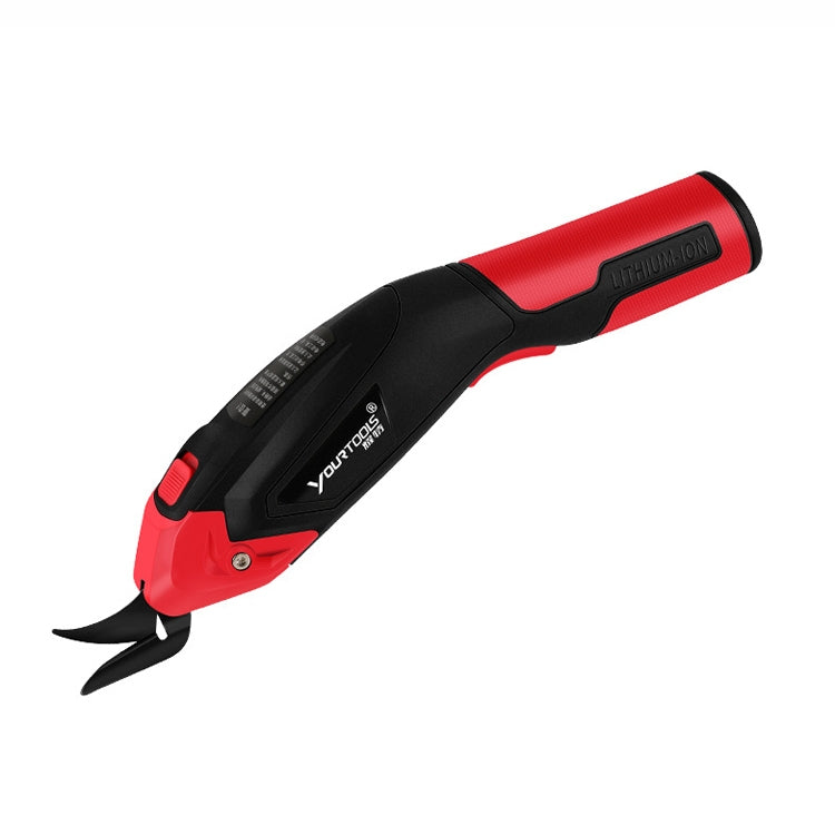 YOURTOOLS Y4005 12W Tungsten Steel Electric Scissors Clothing Leather Carpet Trimming Scissors, 1500mAh (Red), 2500mAh  (Gray), US Plug (Gray), EU Plug (Gray)